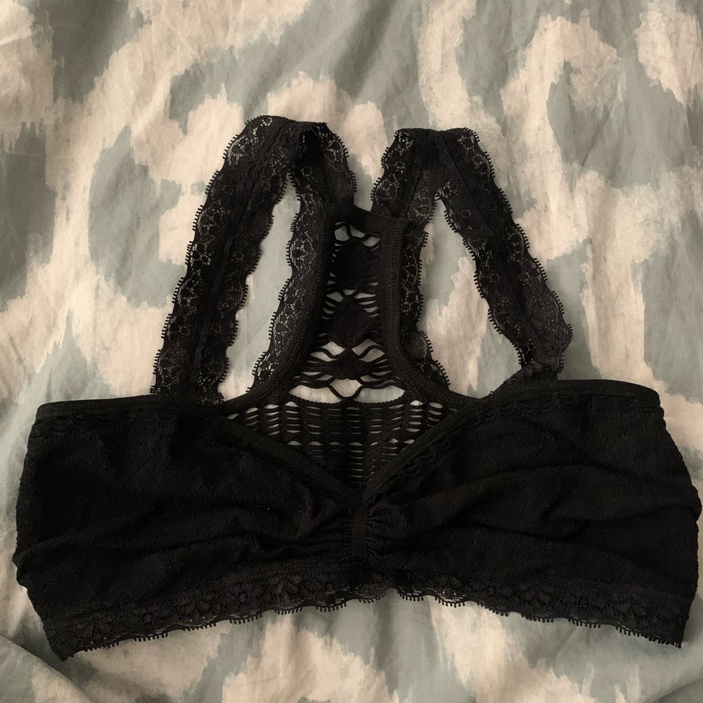 FREE PEOPLE bralette with lace and back cutouts